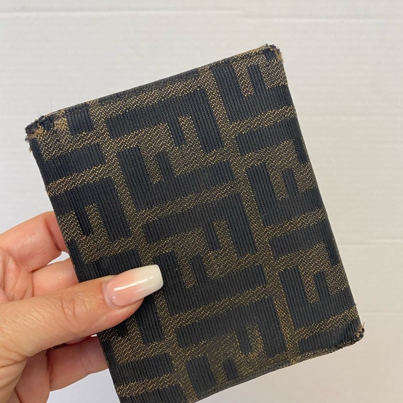 Fendi Large Zucca Canvas Wallet snap Button Wallet main image 7